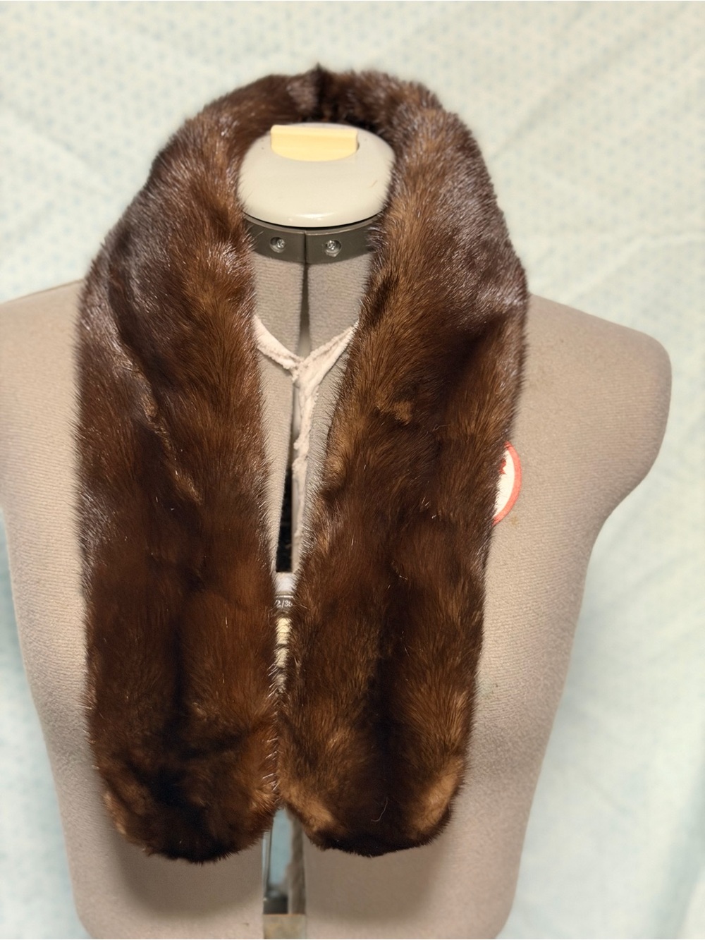 Vintage Brown Fur Stole Scarf -1940s-1960s